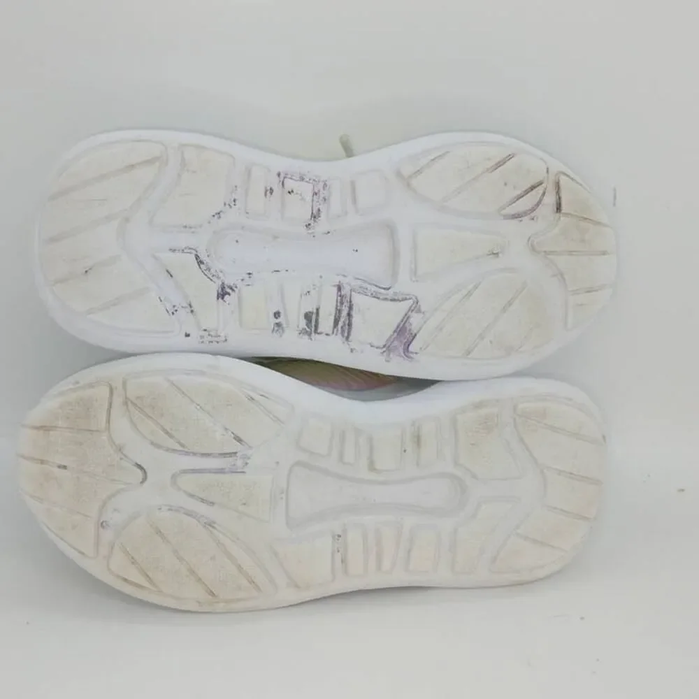The Childrens Place Girls Silver/White Laceup Running Sneakers - Size: 11